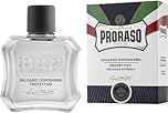 Proraso Aftershave Balm Protective, 100ml, Alcohol-Free Post Shave Balm with Aloe and Vitamin E Soothes and Protects Skin, Made in Italy, White