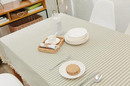 Nappe rectangulaire KnSam 140x220cm anti-tache verte polyester