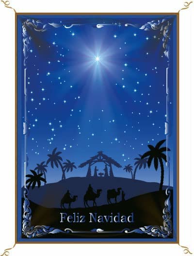 Porras E&B | Balconera de Navidad paisaje Reyes Magos van a Belén a ver al niño Jesús | Dios ha nacido | Celebra la Navidad