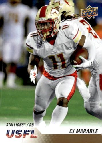 2023 Upper Deck USFL Box Set Gold #19 CJ Marable Birmingham Stallions NFL Football Card NM-MT