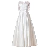 【Tessuti di alta qualità SQPZM】 L'abito da ragazza di fiori per matrimonio è realizzato in morbido tulle multistrato, completamente foderato, che fa sembrare il volume grande e gonfio. Perfetto per bambine/bambine/ragazze adolescenti/ragazze della scuola media.