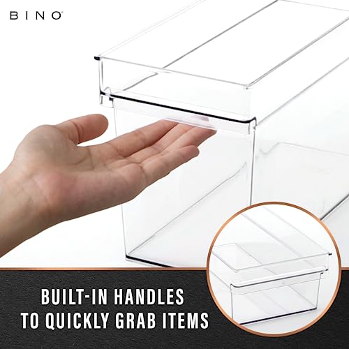 image for BINO | Plastic Storage Bins, Large - Shallow | THE HANDLER COLLECTION 