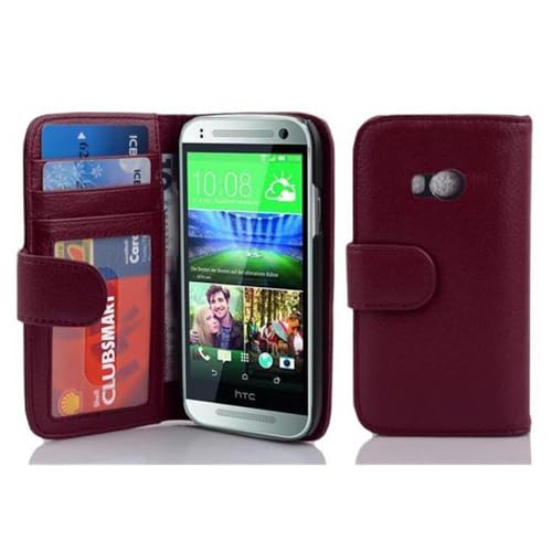 Cadorabo Funda Libro para HTC One M8 Mini (2.Gen.) en Burdeos Violeta   Cubierta Proteccíon con Cierre Magnético e 3 Tarjeteros   Etui Case Cover Carcasa