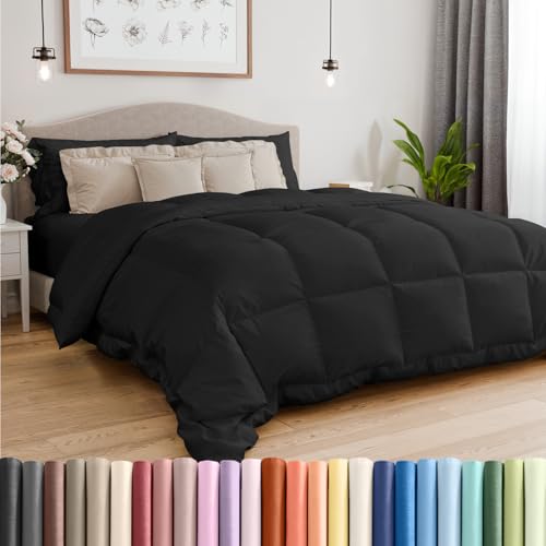 Queen Size Black Down Alternative Comforter