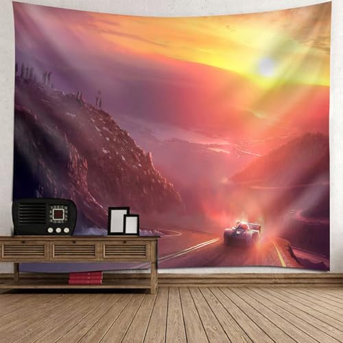 Tapisserie paysage montagnes pour habiller un grand mur blanc