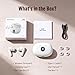 Hoarahloux Wireless Earbuds, Bluetooth 5.4 Headphones Bass Stereo, Ear Buds with Battery LED Display in Ear Earphones Clear Calls, Bluetooth Earbuds for Laptop/Phones/Sports (White)