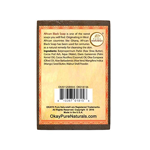 OKAY Pure Naturals AFRICAN BLACK SOAP MANGO 5.5oz / 156gr - Image 3