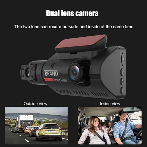 Camera Veicular Interna e Frontal + 32GB C/Display Filmadora Automotiva Dashcam D26 Full HD Carro Se