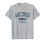 Lake Zurich Illinois IL Vintage Athletic Sports Design T-Shirt
