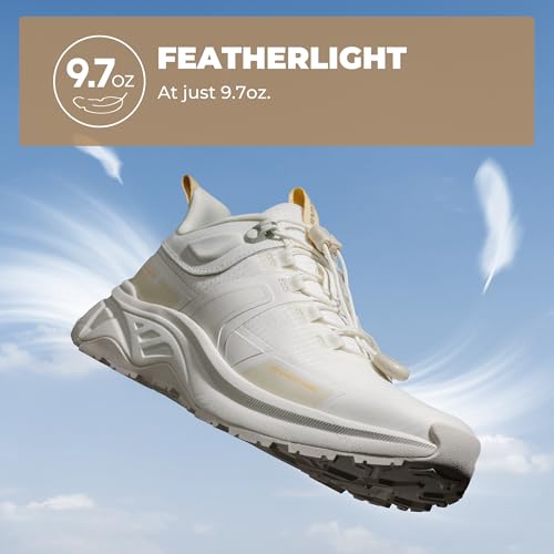 NORTIV 8 Women's Lightweight Hiking Shoes Quick Laces Outdoor Fashion Sneakers Gladiator,Size 7.5,Beige,SNHS239W