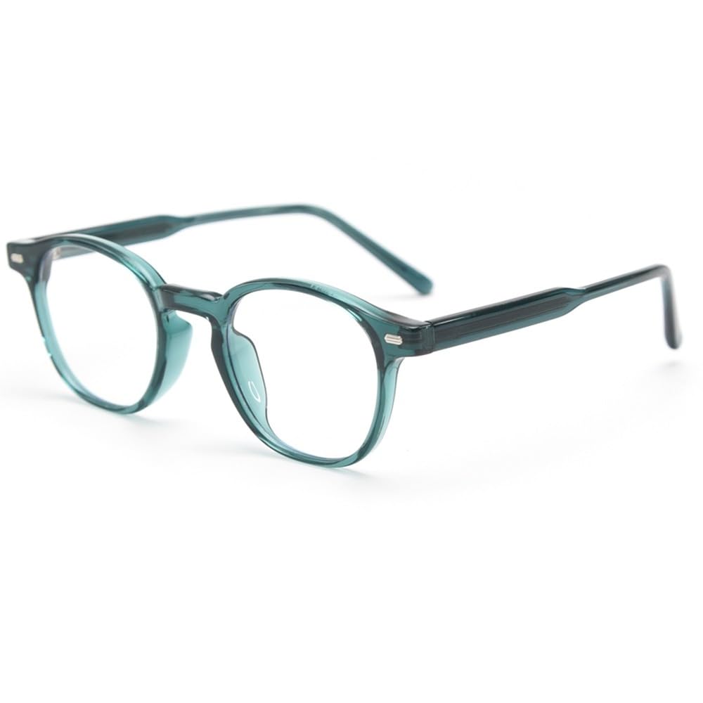 okulary damskie retro owalne okulary przezroczyste kwadratowe oprawki dla mężczyzn zielono-brązowe octanowe
