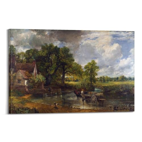 Impression sur toile premium The Hay Wain Constable, décoration raffinée