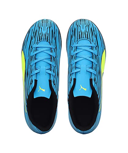 Image of Puma Unisex Rapido III TT Jr Ocean Dive-Yellow Alert-Black Football Shoe-10 Kids UK (10657905)