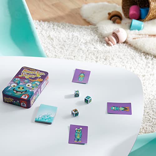Schmidt Spiele 51443 Monsterjäger, Reisespiel, Bring mich mit Spiel in der Metalldose