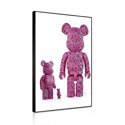 Amazon.co.jp: be@rbrickアートパネル ベアブリック壁掛け絵画 油絵