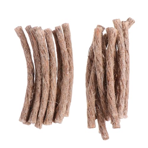 FOYTOKI 20pièces Lot Corde Allume-feu Mèche de Jute Imprégnée de Cire pour Camping et Survie Plein Air