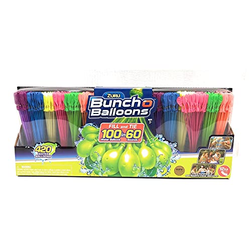 Kirkland Punch 420 Pieces (12 Bundles) 100 Water Balloons in 60 Seconds, Clear