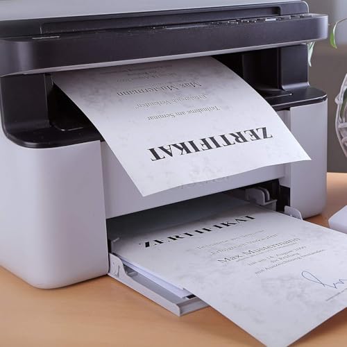 Betterpress® Marmorpapier Gastropapier DIN A5, 120 g/m², 60 Blatt beidseitig marmoriert - Briefpapier chamois Gastronomie Speisekarten Papier zum bedrucken