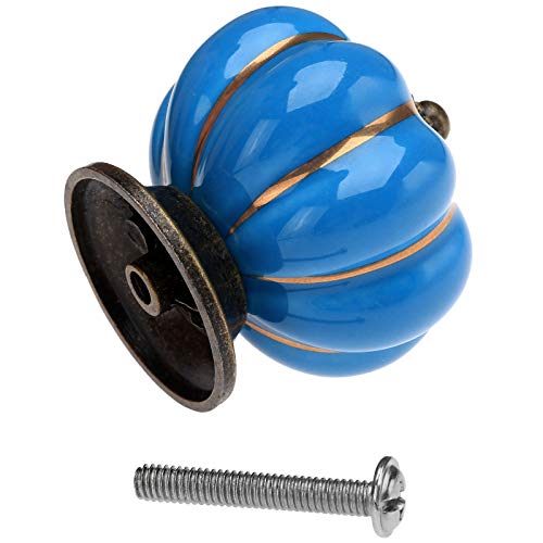 Mgoodoo 2Pcs Knobs for Cabinets and Drawers Assorted,Door Vintage Ceramic Knobs Kitchen Furniture Pull Handles Cabinets Cupboard for Wardrobe Interior Decor-Blue - Image 3