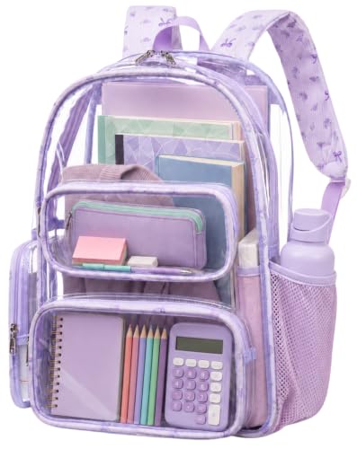 Image of BTOOP Clear Backpack Heavy Duty Transparent Backpack 17 inch See Through Bookbag for College Work Festival Security Padded Strap