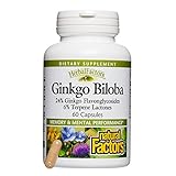 HerbalFactors by Natural Factors, Ginkgo Biloba, Supports Memory, Mental Performance and Healthy...