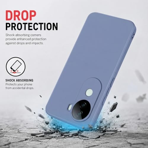 Image of Back Cover for Vivo V40e 5G / iQOO Z9s 5G | Full Camera Protection | Premium Liquid Silicon Case | Flexible Bumper Case for Vivo V40e 5G / iQOO Z9s 5G (Blue)