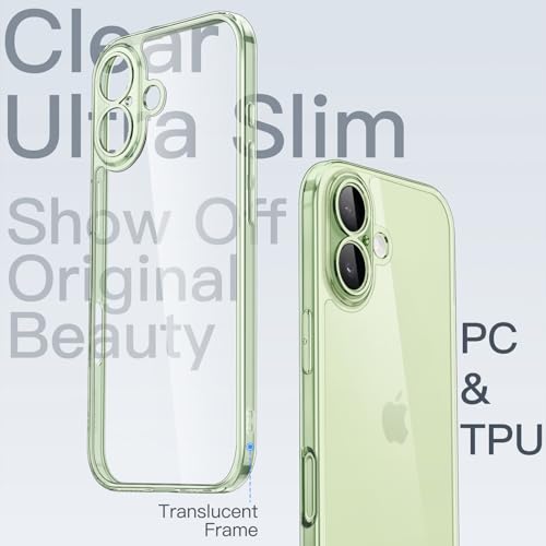 Image of JETech Slim Case for iPhone 17 6.3-Inch with Camera Lens Full Protection, Ultra-Thin Lightweight Clear Minimalist Protective Phone Cover (Sage)