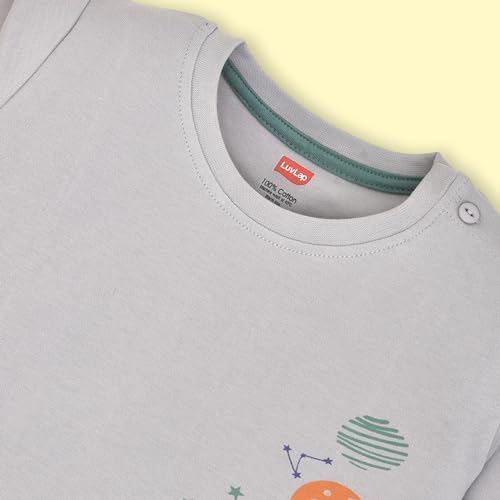 Image of LuvLap Baby Boys 100% Cotton Full Sleeve Boys T-Shirt & Pyjama Sets, Pack of 2
