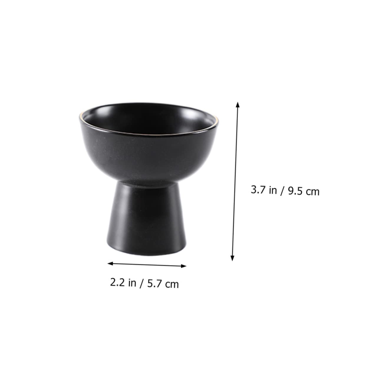 ABOOFAN 3 Pz Coppa dei ricci di mare ciotole per servire snack torta giapponese ice cream gelatto gelato coppette gelato coppa gelato in ceramica tazza da dessert in ceramica Black
