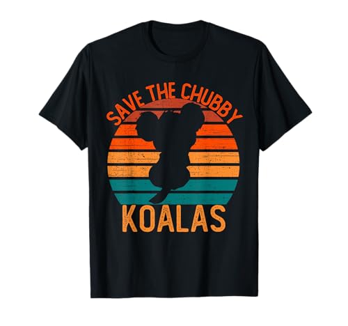 Save the Koalas Mens Koala Camicie Retro Animal Kawaii Koala Maglietta