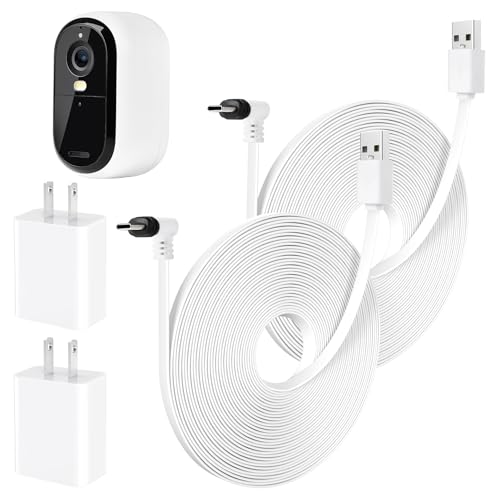 2Pack 25FT Power Cable Compatible with Arlo Essential 2K Outdoor Security Camera (2nd Generation),...
