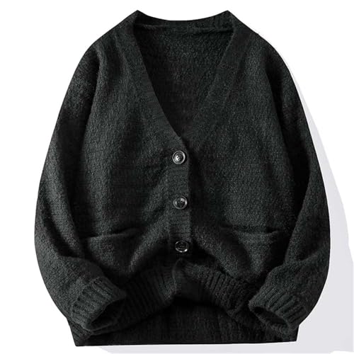 Men Slim Fit Knit Cardigan Sweater Casual Button Front Soft V Neck Long Sleeve Knitwear4