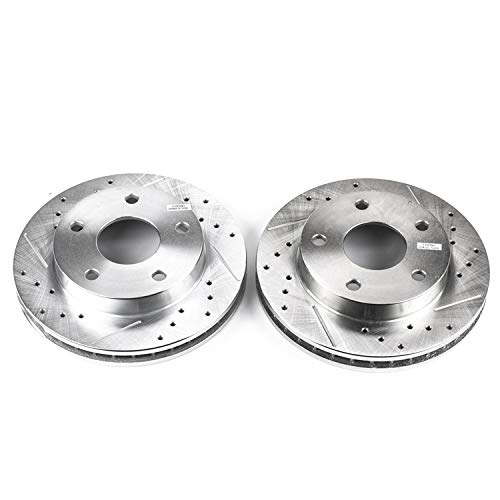 Image of Power Stop AR8729XPR Front Evolution Drilled & Slotted Rotor Pair For Dodge Ram 1500 1994-1999 [Model Specific]