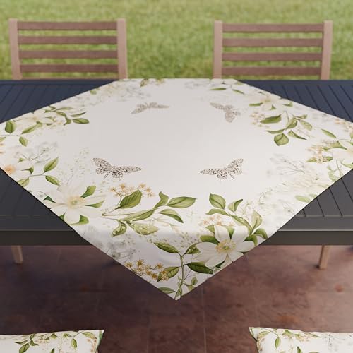PETTI Artigiani Italiani - Accesorios Textiles de Cocina, Centro de Mesa Moderno de 90 x 90 cm de Microfibra, Mantel de Centro de Mesa Elegante con impresión Digital Floral, 100% Fabricado en Italia