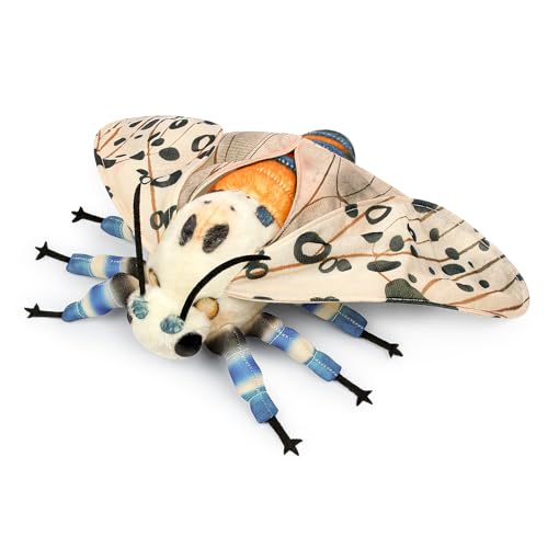 lilizzhoumax Simulation Leopard Moth Plush Toy 10.62inch Soft Realistic Leopard Moth Stuffed Animal Plush Toy for Kids Insect lovers Boys and Girls Gifts Home Decoration