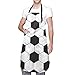 Grembiule da Cucina Modello di Calcio del Pallone da Calcio Sporco di Lerciume retrò Grembiule da Ristorante Adulti Personalizzato Grembiule da Cucina da Donna per Cottura, Cucina