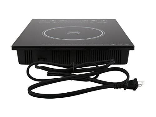 Image of Rosewill RHAI-15001 1800W 5 Pre-Programmed Settings Induction Cooker Cooktop with Stainless Steel Pot, Black