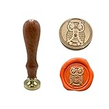 Owl Pattern Wax Seal Stamp, Vintage Magic World Theme Removable Brass Head, Great for Vintage Letters Wedding Party Invitations Cards Letter Sealing, Gift Idea for Thanksgiving Day, Christmas