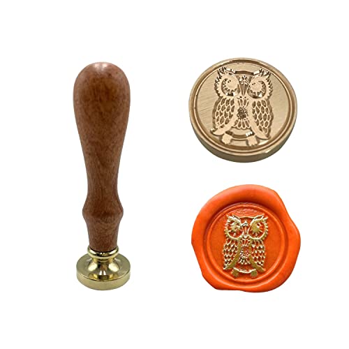 Owl Pattern Wax Seal Stamp, Vintage Magic World Theme Removable Brass Head, Great for Vintage Letters Wedding Party Invitations Cards Letter Sealing, Gift Idea for Thanksgiving Day, Christmas