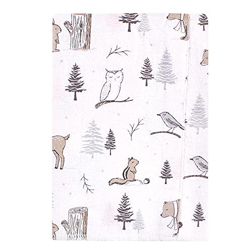 Image of Luvable Friends Hudson Baby Flannel Burp Cloths 7pk, Winter Trees