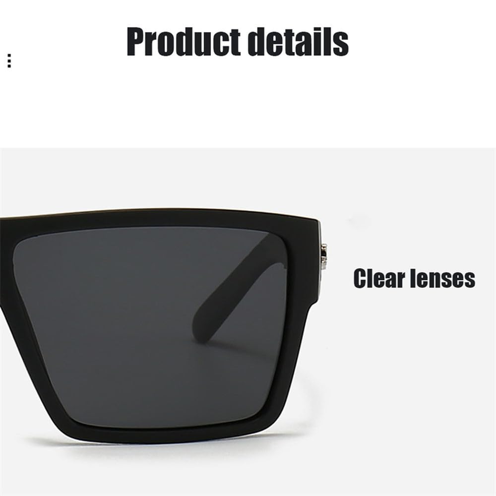 Gafas de sol polarizadas grandes cuadradas para hombre y mujer, antirreflejos, para conducir y pescar.