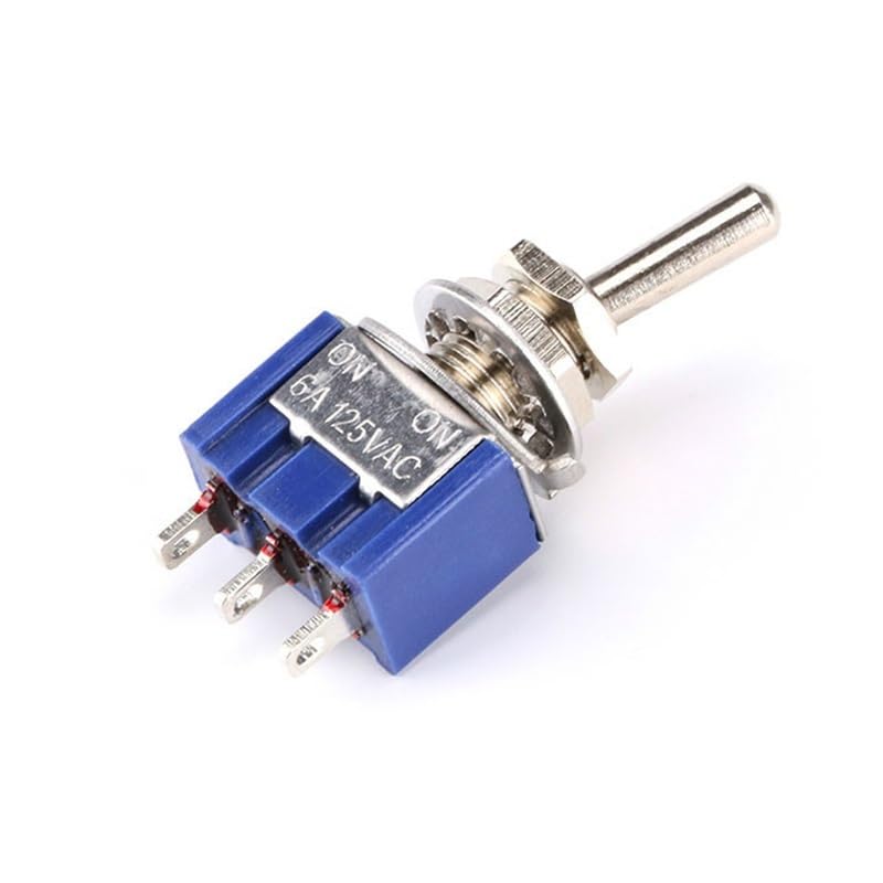 5Pcs/Lot 3-Pin Mini Toggle Switches MTS-102 SPDT Rocker Switch ON-ON AC 125V/6A