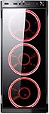 Mini Tower Computer Case TT-80 PC Computer Case with Tempered Glass, Pre-Installed RGB Fan with 10...
