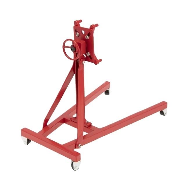 Metal Rotatable Engine Flip Maintenance Bracket Engine Stand for 1/10 RC Crawler Car Traxxas TRX4 Axial SCX10(Red)