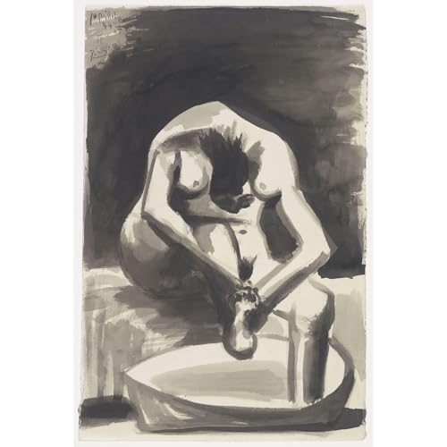 Poster Pablo Picasso Femme se lavant les pieds grand format 76x101
