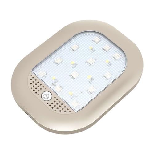 Torcarvh Car Interior Reading Light Roof Led Body Light Lighting Lamp RV Lights Interior Nightlight Ceiling Light 8 Color Modes Charging Ambient Lamp for Car Trunk Motorhome Boat Trailer (Beige)
