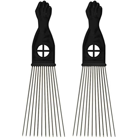Lurrose 2 Piezas Afro Pick Comb para Peinado de Cabello Cover