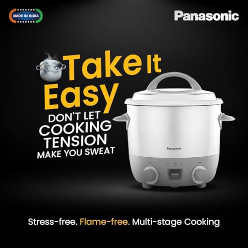 Image of Panasonic SR-ETC(18) I Timer Cooker With Temprature Control| 1.8 Litres Capacity |Cooks upto 1 Kg Raw Rice | Aluminium Cooking Pan , SS Lid I With Keep Warm Function | Warranty 5 Years on Heating Plate & 2 Years Product