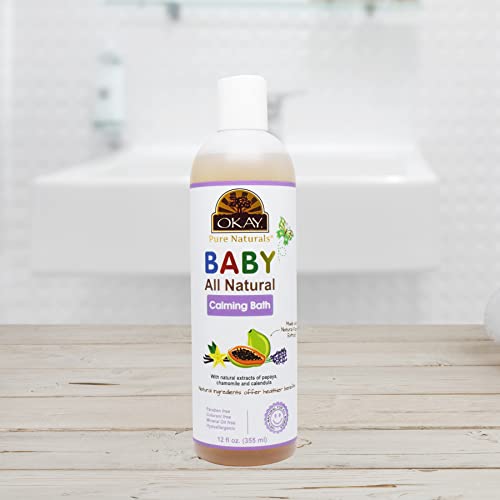 Image of OKAY- Baby Calming Bath with Natural Papaya Extract 12oz / 355ml (Pack of 2)