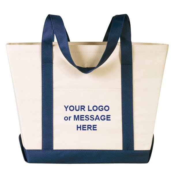 25-Qty Personalized Two-Tone Boat Bag with One Color Imprint - Custom Promotional Items in Bulk2